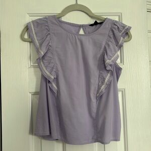 Banana Republic lilac ruffle top